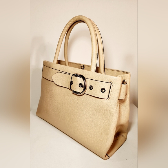 Nwot! Henri bendel Pink blush riverside carryall satchel with buckle - Picture 3 of 6